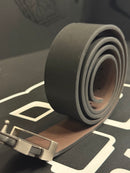 Cinto Louis Vuitton Initiales Black Logo Silver - Pronta Entrega