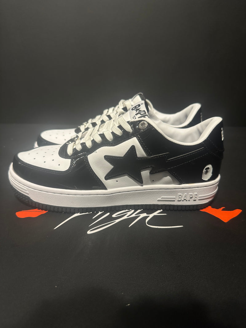 Tênis BAPE STA Low White/Black - Pronta Entrega