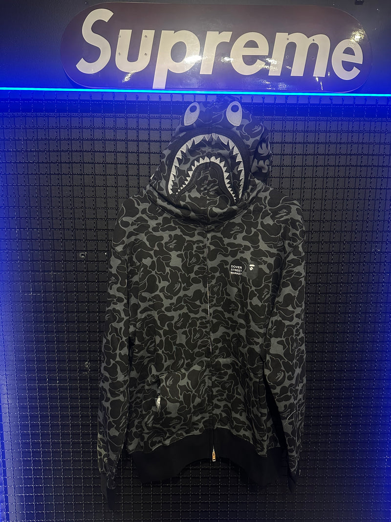 Jaqueta Bape Shark Camo Black Full Zip - Pronta Entrega