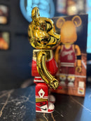 Bearbrick Chicago Bulls 23 Michael Jordan  NBA Dourado 400% Medicom Toy Boneco Colecionável 28cm - Pronta Entrega