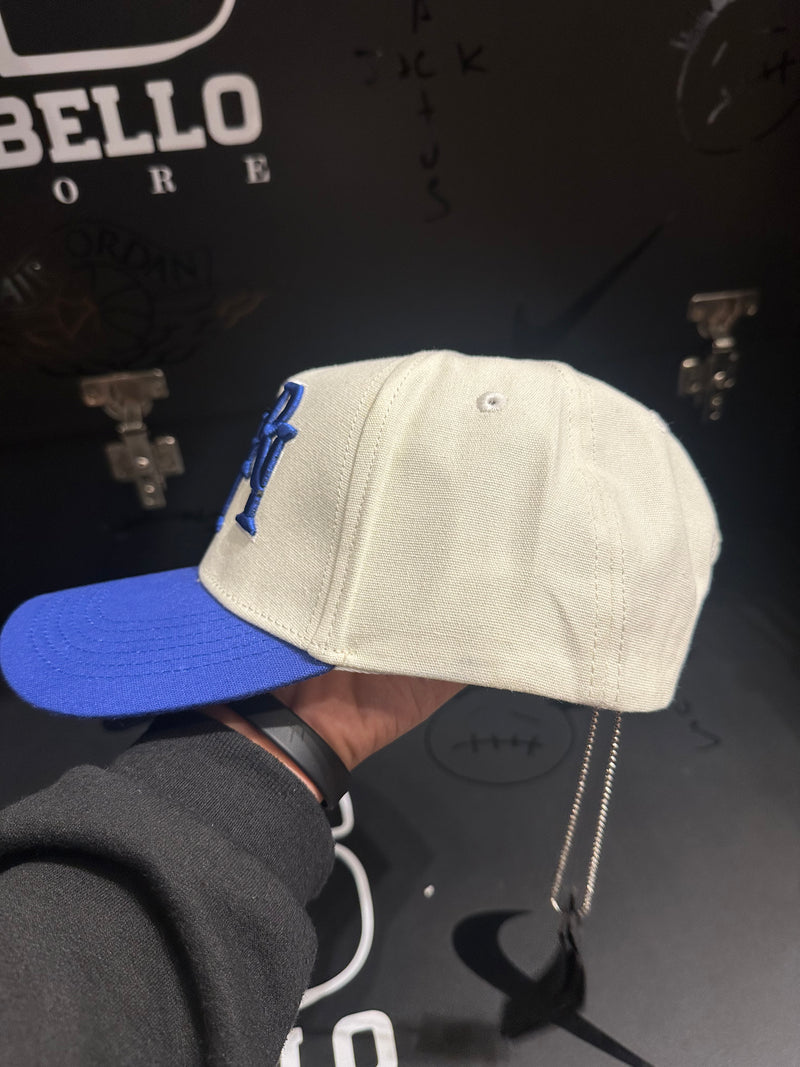 Boné Aba Curva Beisebol Amiri Blue White - Pronta Entrega