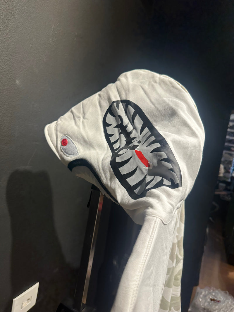 Jaqueta Bape Shark Half Camo White Full Zip - Pronta Entrega