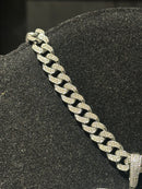 Corrente Cravejada Pingente “Boss Talk” Em Zicornia Cubica Prata 45 CM - Pronta Entrega