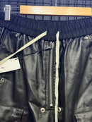 Calça Cargo Couro Sintético Rick Owens - Pronta Entrega