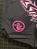 Short Hellstar Waxed Nylon Athletic Black - Pronta Entrega