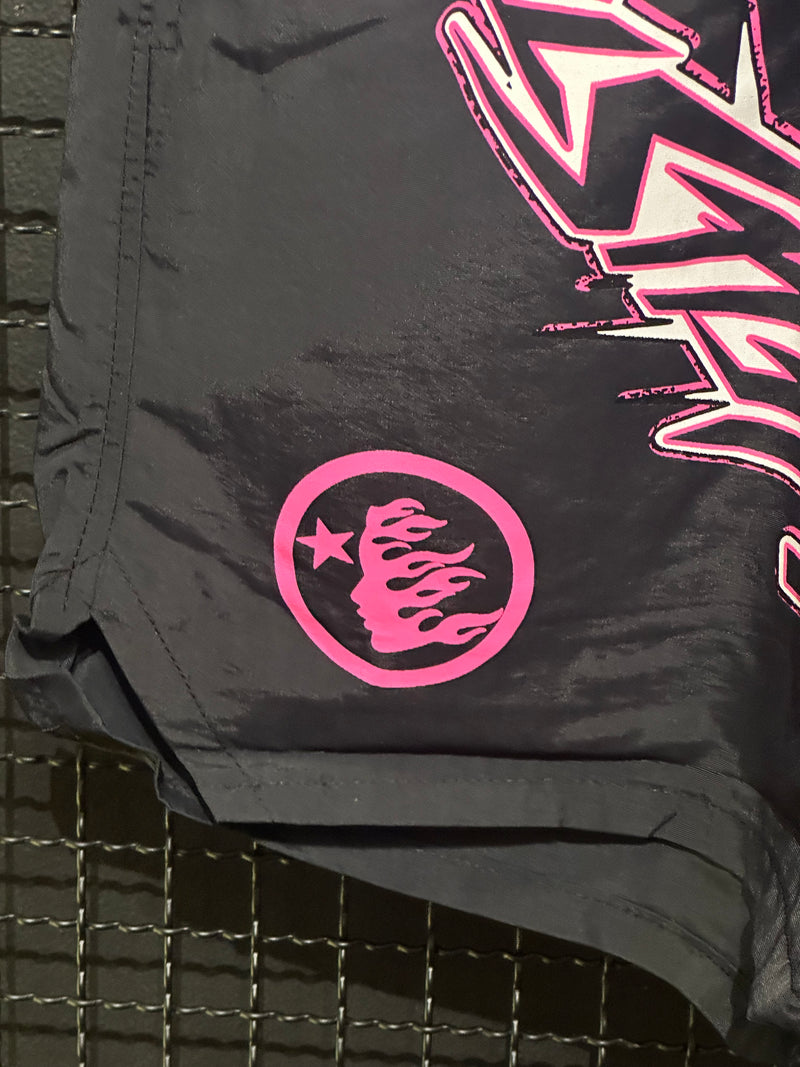 Short Hellstar Waxed Nylon Athletic Black - Pronta Entrega
