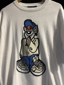 Camiseta Louis Vuitton LV23 Bordado Oversized Branca - Pronta Entrega