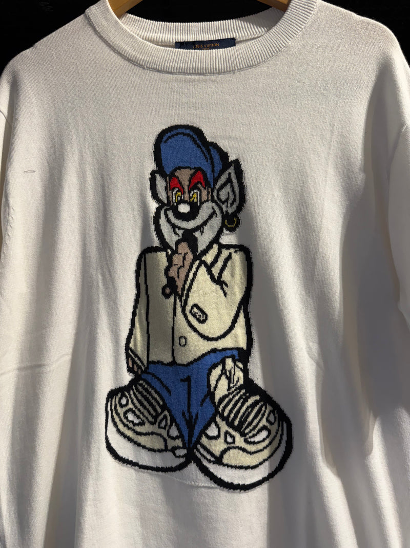 Camiseta Louis Vuitton LV23 Bordado Oversized Branca - Pronta Entrega