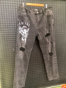 Calça Jeans Amiri Angel Preta - Pronta Entrega