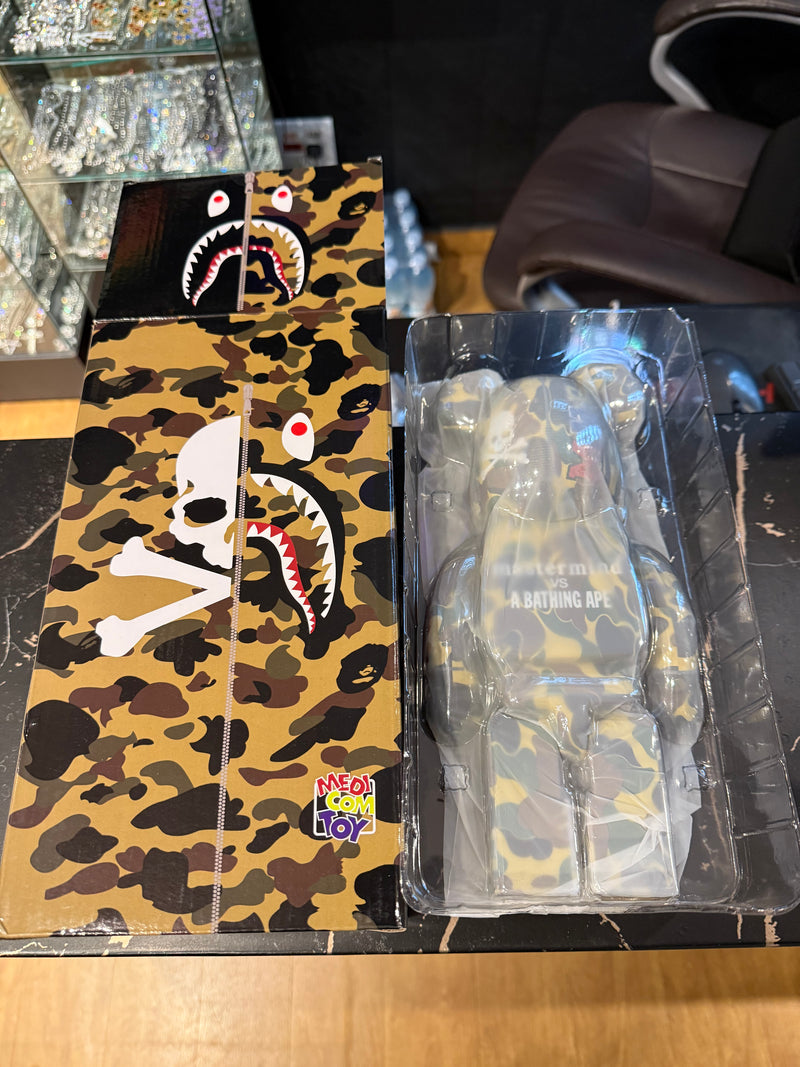 A Bathing Ape Mastermind Bearbrick Bear 400% Medicom Toy Boneco Colecionável 28cm - Pronta Entrega