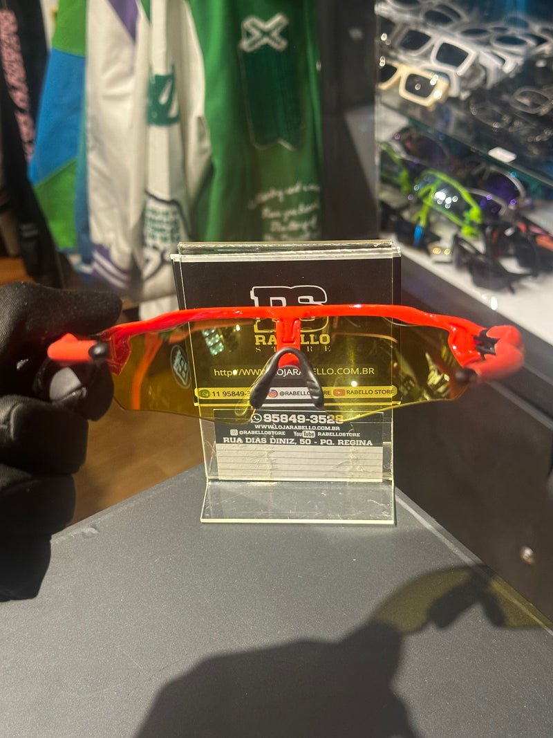 Óculos Oakley Radar Ev Vermelho Lente Amarela - Pronta Entrega