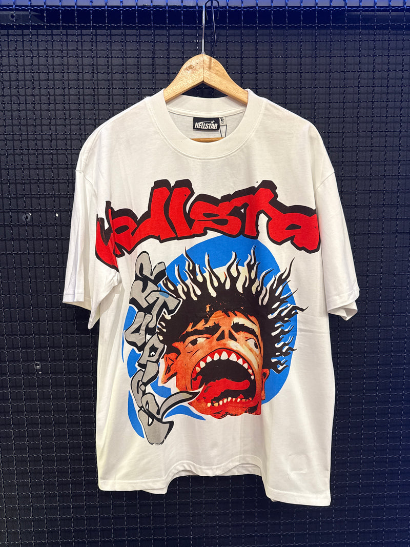 Camiseta Hellstar Scream Boy Branca - Pronta Entrega