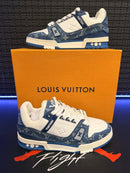 Tênis Louis Vuitton LV Trainer Blue Monogram - Pronta Entrega