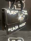Bolsa OFF-WHITE 1.4 Jitney Bag "CASH INSIDE" Off White Preta - Pronta Entrega
