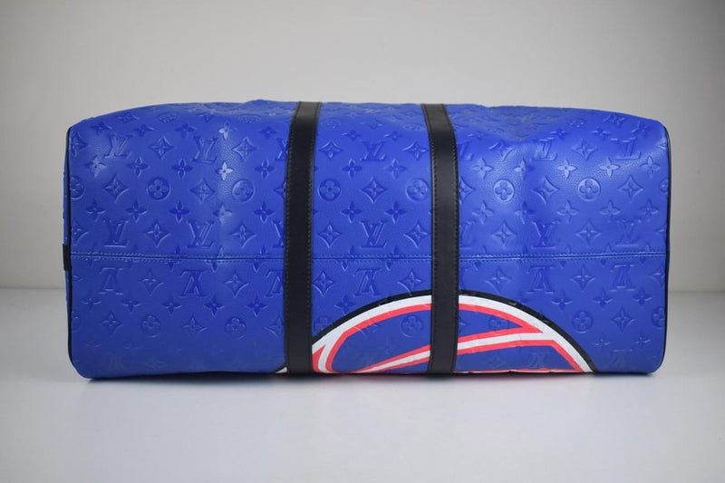 Louis Vuitton Keepall Bandouliere 55 NBA LV Blue Basketball Weekend Travel Bag - Encomenda
