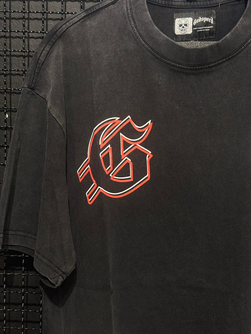 Camiseta Godspeed Liberty Statue Black/Orange - Pronta Entrega