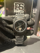 Relógio Bvlgari Black Ponteiros Dourados Fundo Black - Pronta Entrega