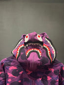 Jaqueta Bape Shark Camo Pink Dual Hoodie Full Zip - Pronta Entrega