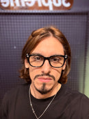 Óculos Chrome Hearts Armação Preto Prata - Pronta Entrega