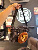 Bolsa Shoulder Bag BAPE Baby Milo Cinza DayPack - Pronta Entrega