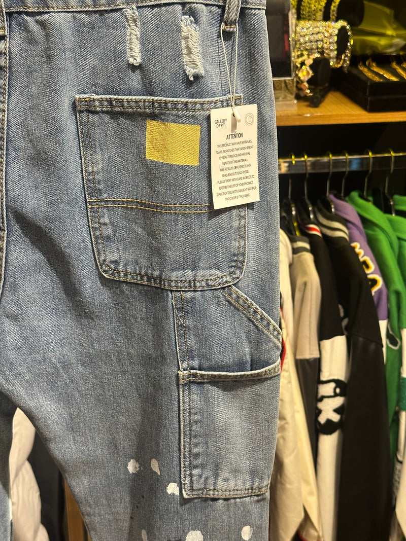 Calça Gallery Dept. Jeans Flare Clara com Respingos de Tinta - Pronta Entrega