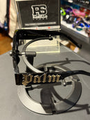 Óculos Palm Angels Logo Alto Relevo Armação Preto Lente Preto  - Pronta Entrega