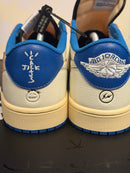 Tênis Nike Air Jordan 1 Low Travis Scott Fragment Military Blue - Pronta Entrega