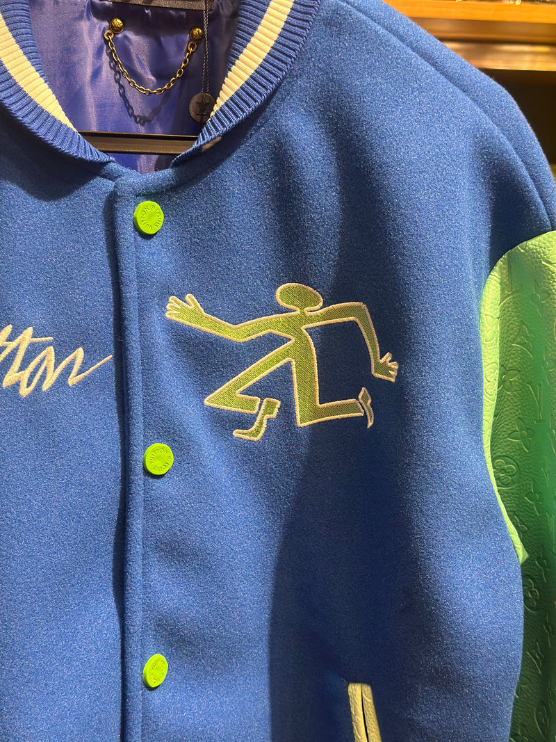 Jaqueta Varsity Louis Vuitton Blue - Pronta Entrega