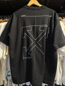 Camiseta OFF WHITE Line Preta - Pronta Entrega