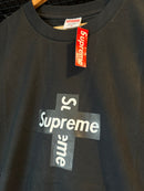 Camiseta Supreme Cross Box Logo Preto - Pronta Entrega