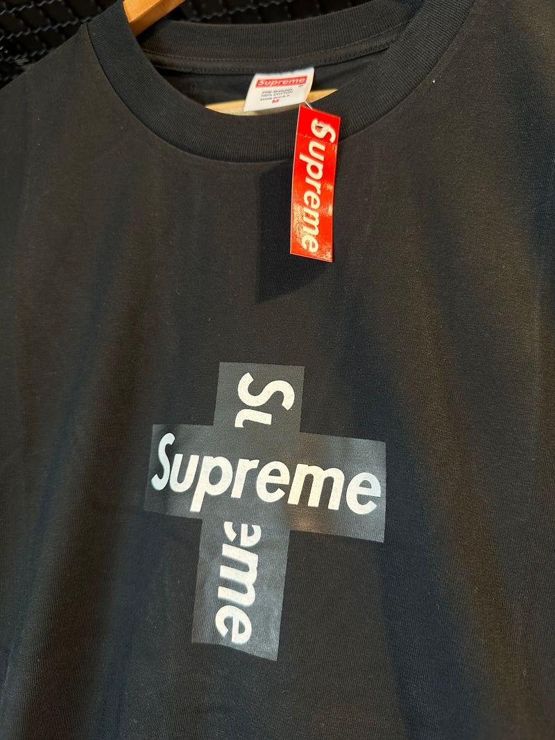 Camiseta Supreme Cross Box Logo Preto - Pronta Entrega