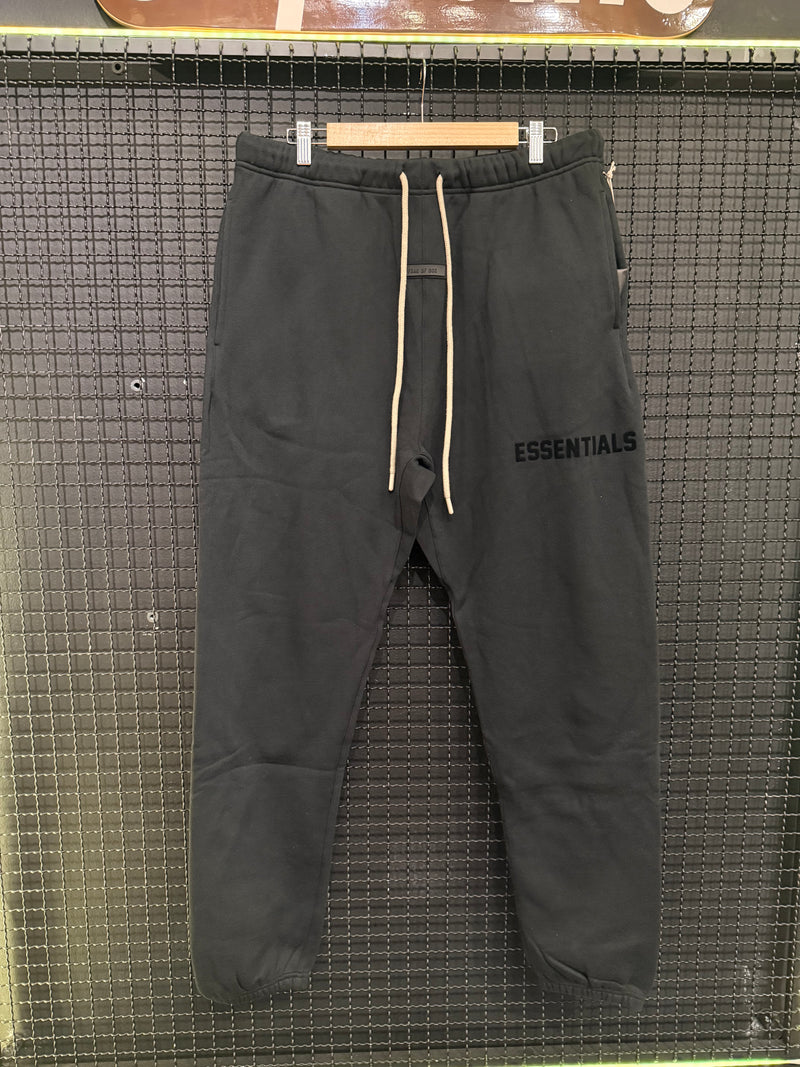 Calça Moletom Essentials Fear Of God Black Com Punho - Pronta Entrega
