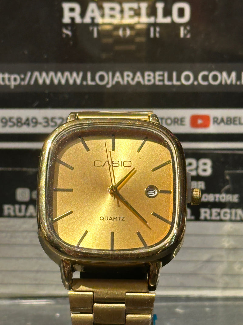Relógio Casio A963 Fundo Gold - Pronta Entrega