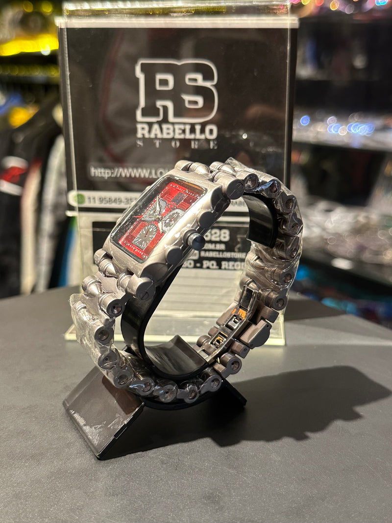 Relógio Oakley Tank Minute Machine Fundo Vermelho - Pronta Entrega
