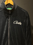 Conjunto Corteiz VVS Velour Jacket Black - Pronta Entrega