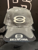 Boné Aba Cortada Balenciaga Preto/Cinza - Pronta Entrega