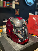 Capacete Mark 5 Homem de Ferro Inteligente Comando De Voz Jarvis Escala 1/1 Marvel Auto King - Pronta Entrega