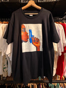 Camiseta SUPREME Woman Gun BLUE Preta - Pronta Entrega