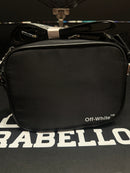 Bolsa Bag Off-White Cross Body Preto Alça Cinza - Pronta Entrega