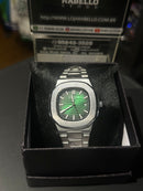 Relógio Patek Philippe Silver Fundo Green - Pronta Entrega