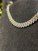 Corrente Cravejada Em Zicornia Cubica Prata 40 CM - Pronta Entrega