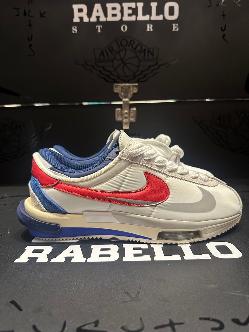 Tênis Nike Zoom Cortez X Sacai White University Red Blue - Pronta Entrega