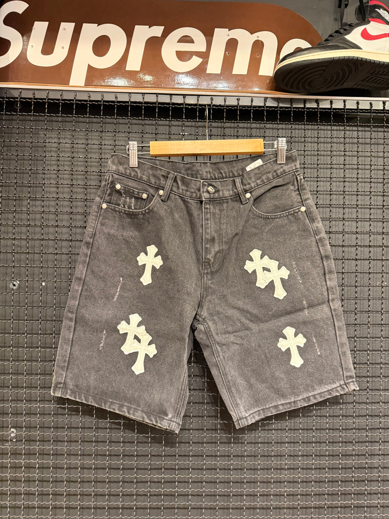 Short Chrome Hearts Jeans Cruz White - Pronta Entrega