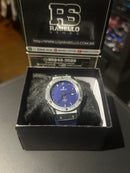 Relógio Hublot Silver Fundo Blue - Pronta Entrega