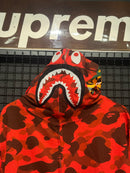 Jaqueta Bape Shark Camo Red Full Zip - Pronta Entrega