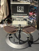 Óculos Miu Miu Redondo Armação Gold/Preto Lente Rose - Pronta Entrega