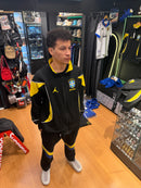 Conjunto Tracksuit Jordan Brasil Preto Amarelo 2026/27 - Pronta Entrega