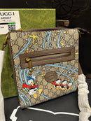 Bolsa Gucci Carteiro Transversal Disney Donald Duck Bege - Pronta Entrega