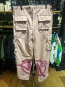 Calça Sarja Minus Two Rosa Logo Rosa - Pronta Entrega