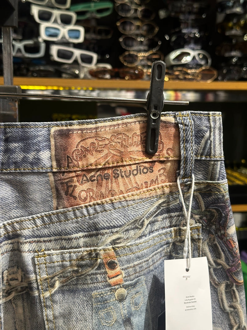 Calça Acne Studios Printed Keychain - Pronta Entrega